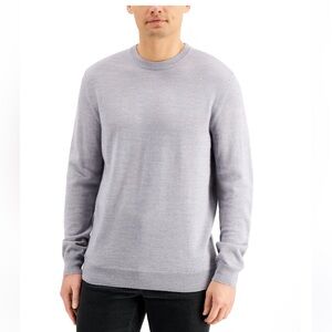 Club Room
Men's Solid Crew Neck Merino Wool Blend Sweater,